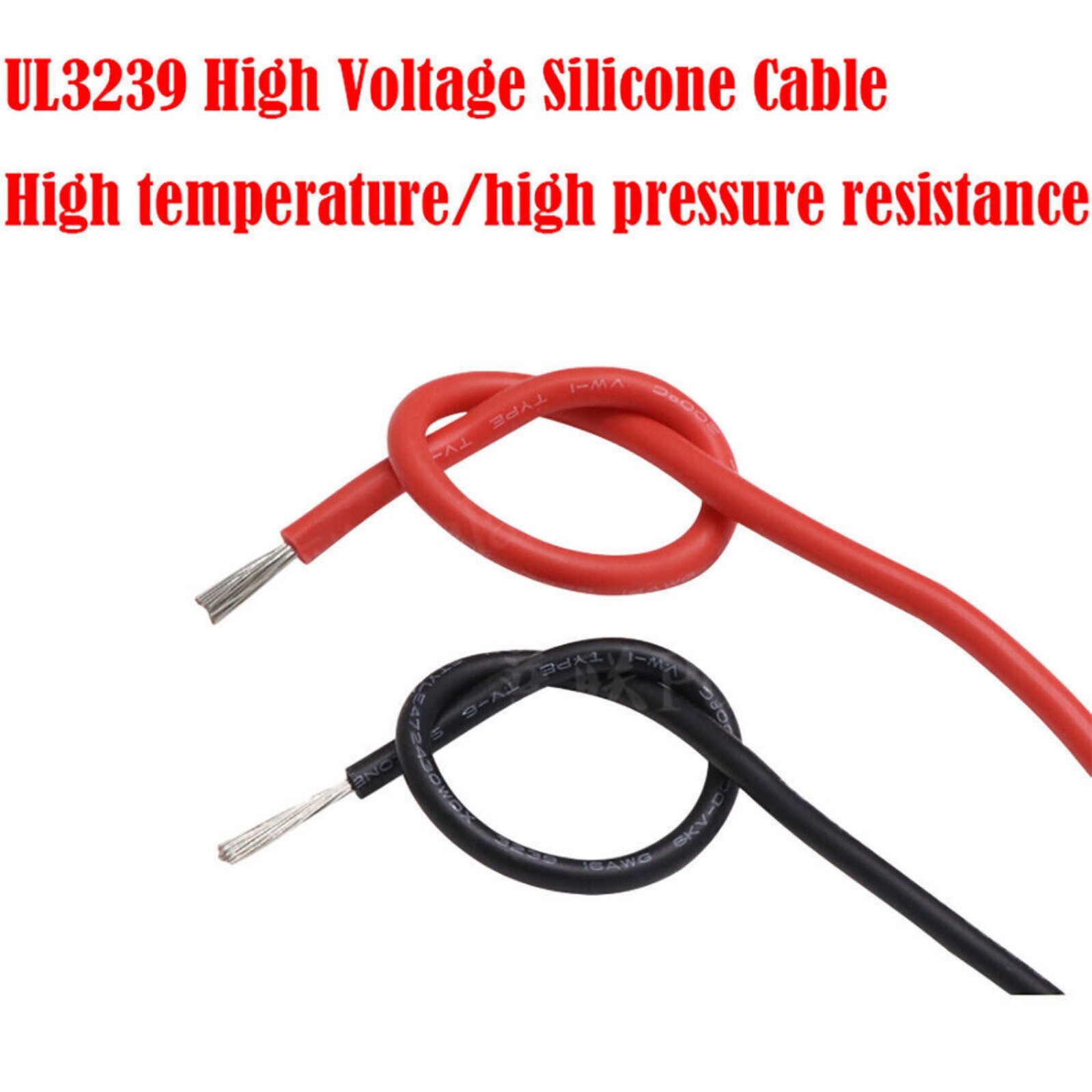 Silicone Cable Silicone Strand High Flex Wire 6KV 14~22AGW Tinned Copper Wire