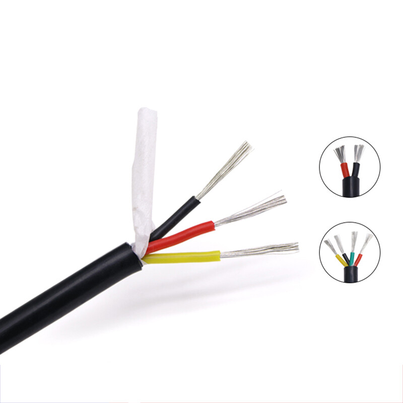 Ultra Flexible Silicone Tinned Copper Wire Electric Cable 2 3 4 Cores Black Red