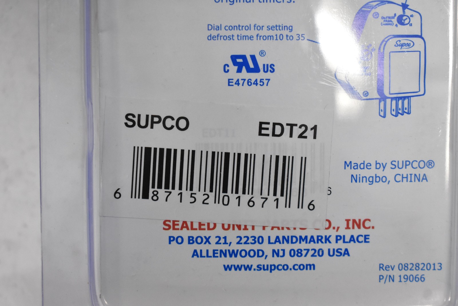 SUPCO EDT21 Universal Defrost Timer Circuit Board Black Made In China EDT21