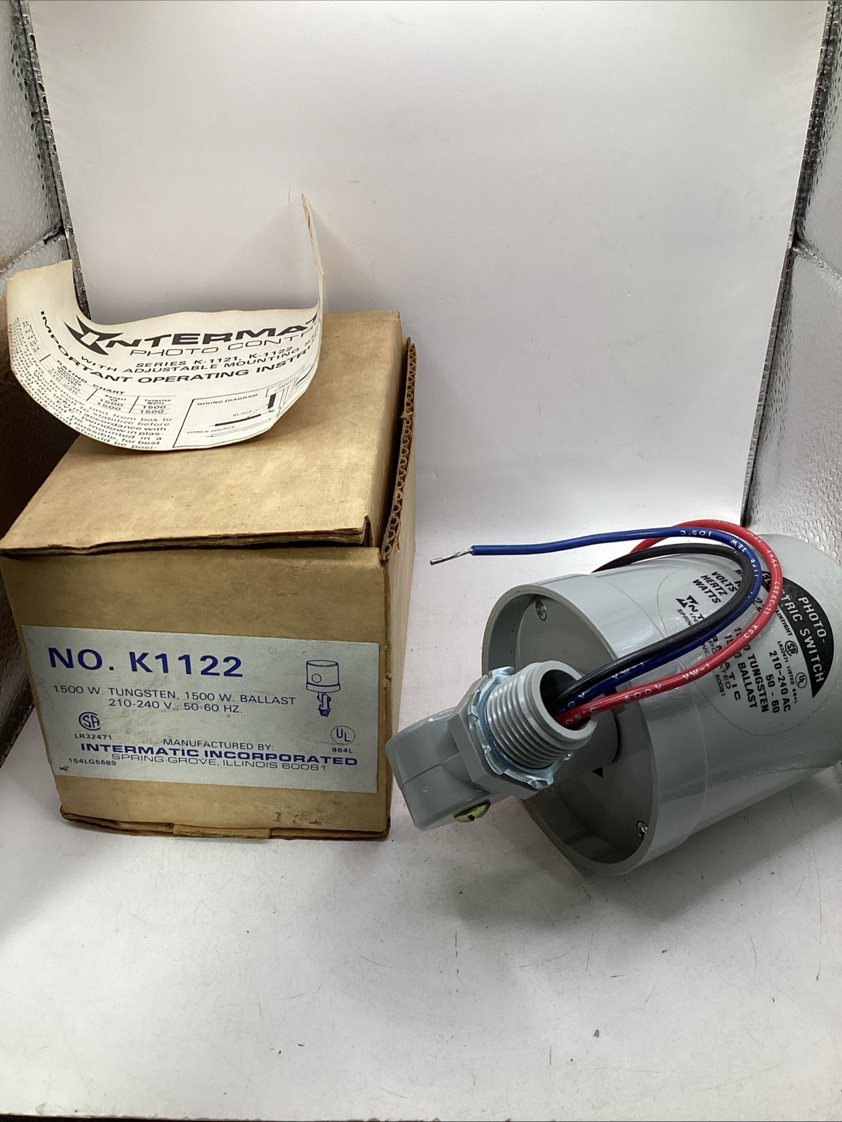 Intermatic Photo Controls K1122 Photo Eye 1500 W NEW