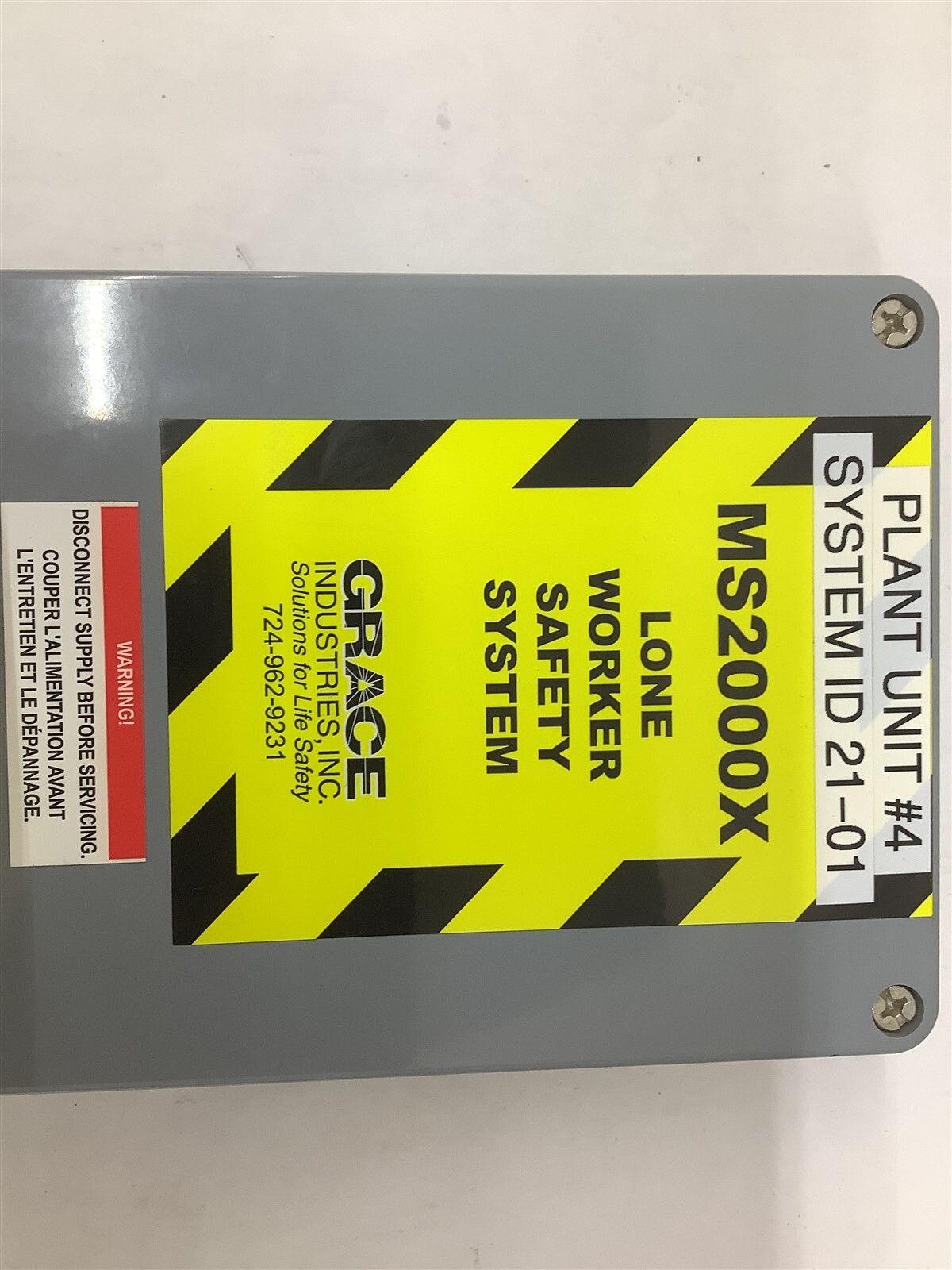 Grace Industries MS2000-H-AC-B-LS MS2000X Lone Worker Safety System