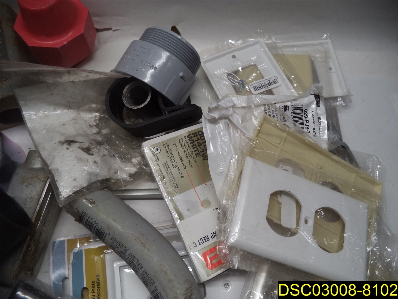 Mixed Lot of 126 Electrical Supplies, Fittings, Boxes, Conduit, Fuses & more