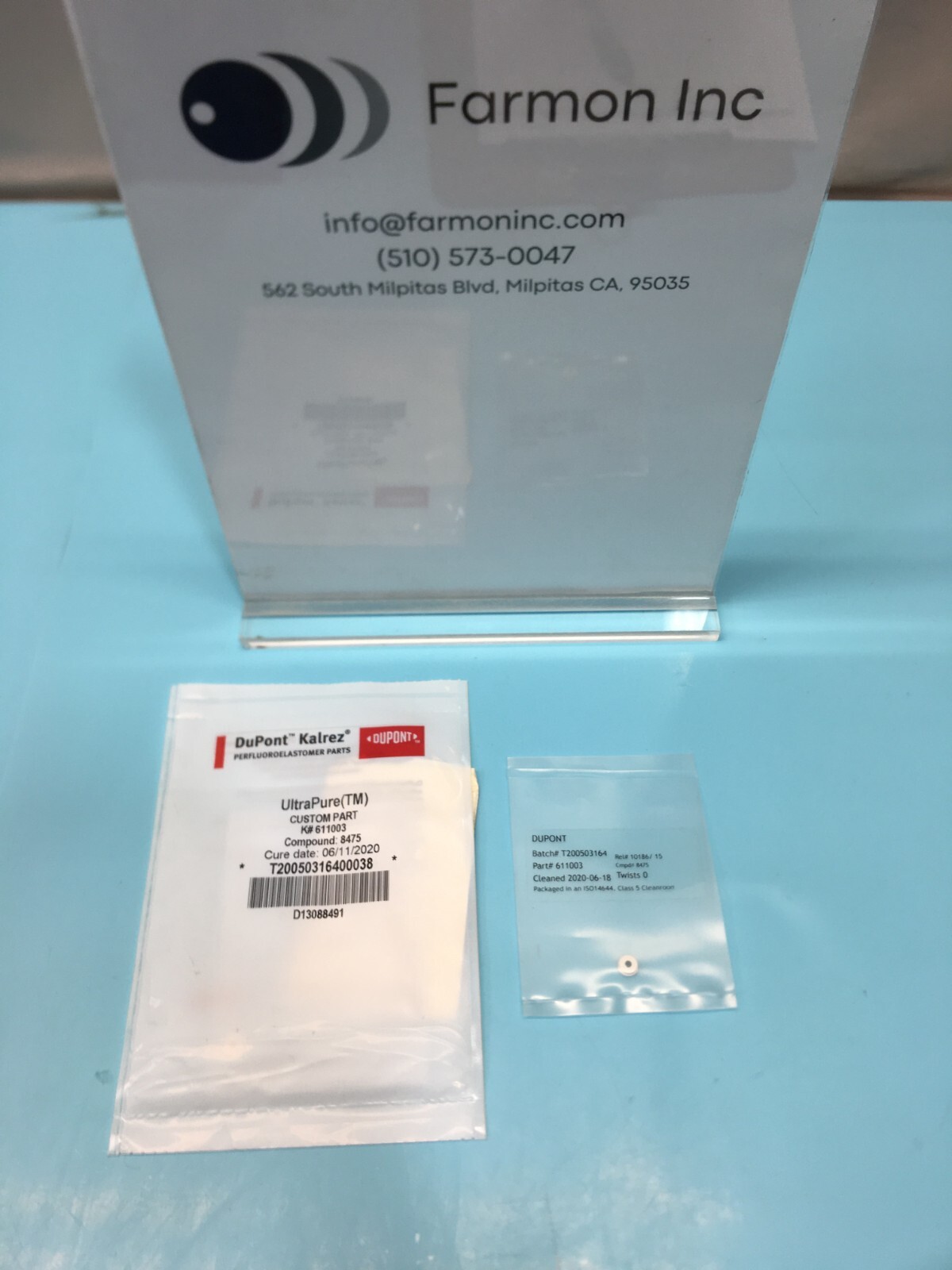 2 KALREZ ULTRA PURE CUSTOM PART K#611003, COMPOUND:8475 INSERT MUSHROOM, 190656