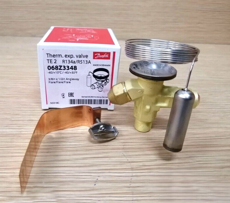 1PC- Danfoss 068Z3348 Thermostatic expansion valve, TE 2, R134a/R513A- Brand New