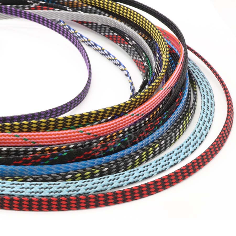 Φ4mm/8mm/12mm PET&PP Cotton Yarn Mixed Braided Cable Sleeving/Harness/Sheathing