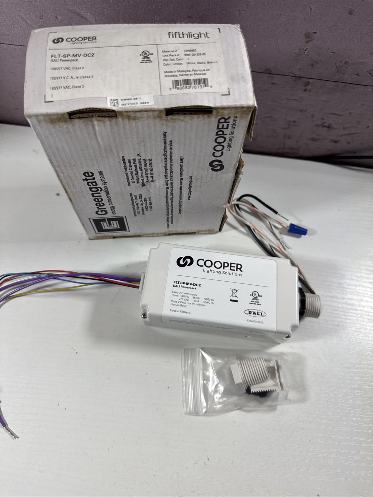 Greengate Cooper Lighting FLT-SP-MV-DC2 Fifthlight Dali Powerpack White