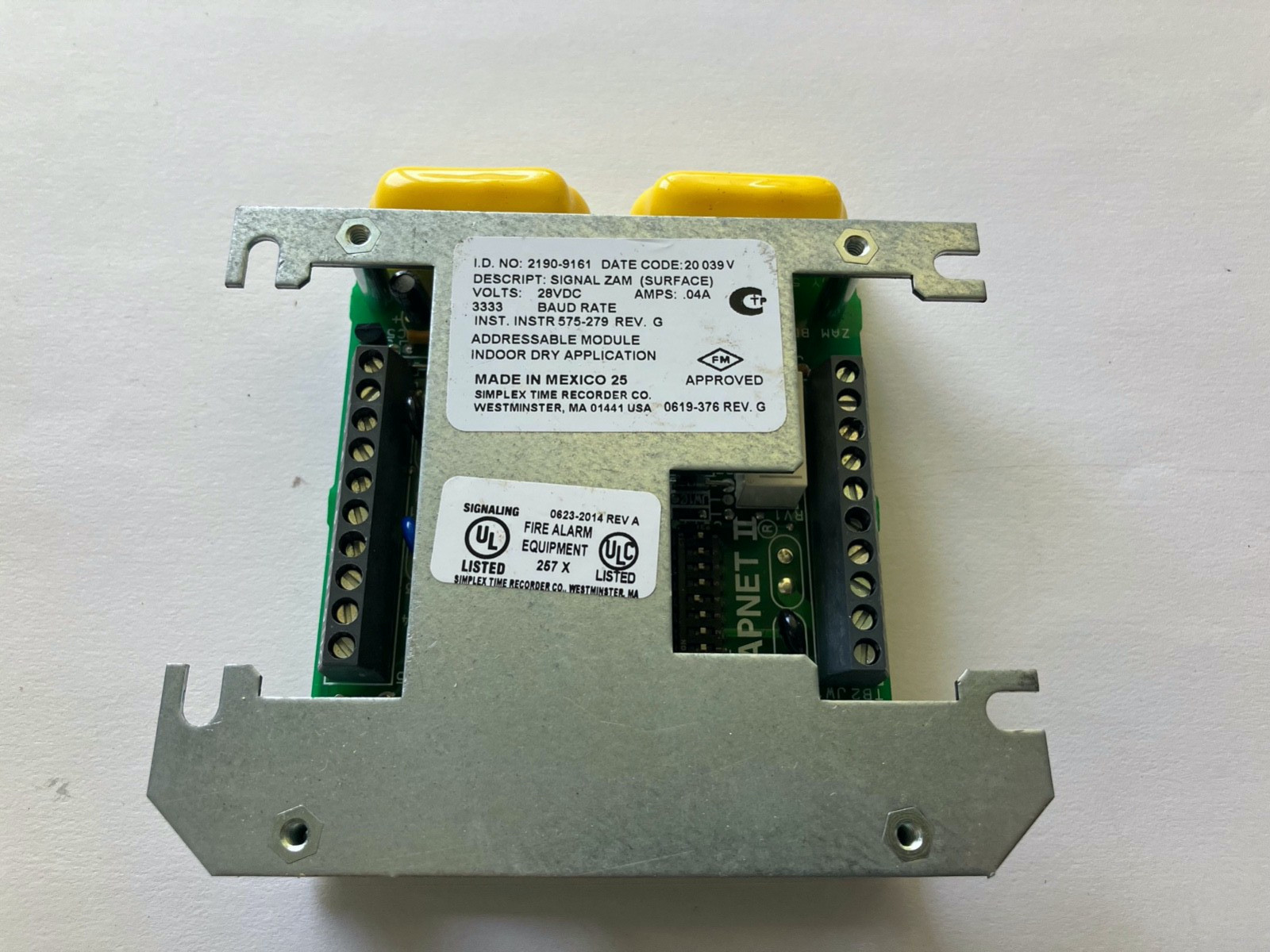 *FREE SHIP* SIMPLEX 2190-9161 Signal Zam (SURFACE) SIGNALING DEVICE FIRE ALARM