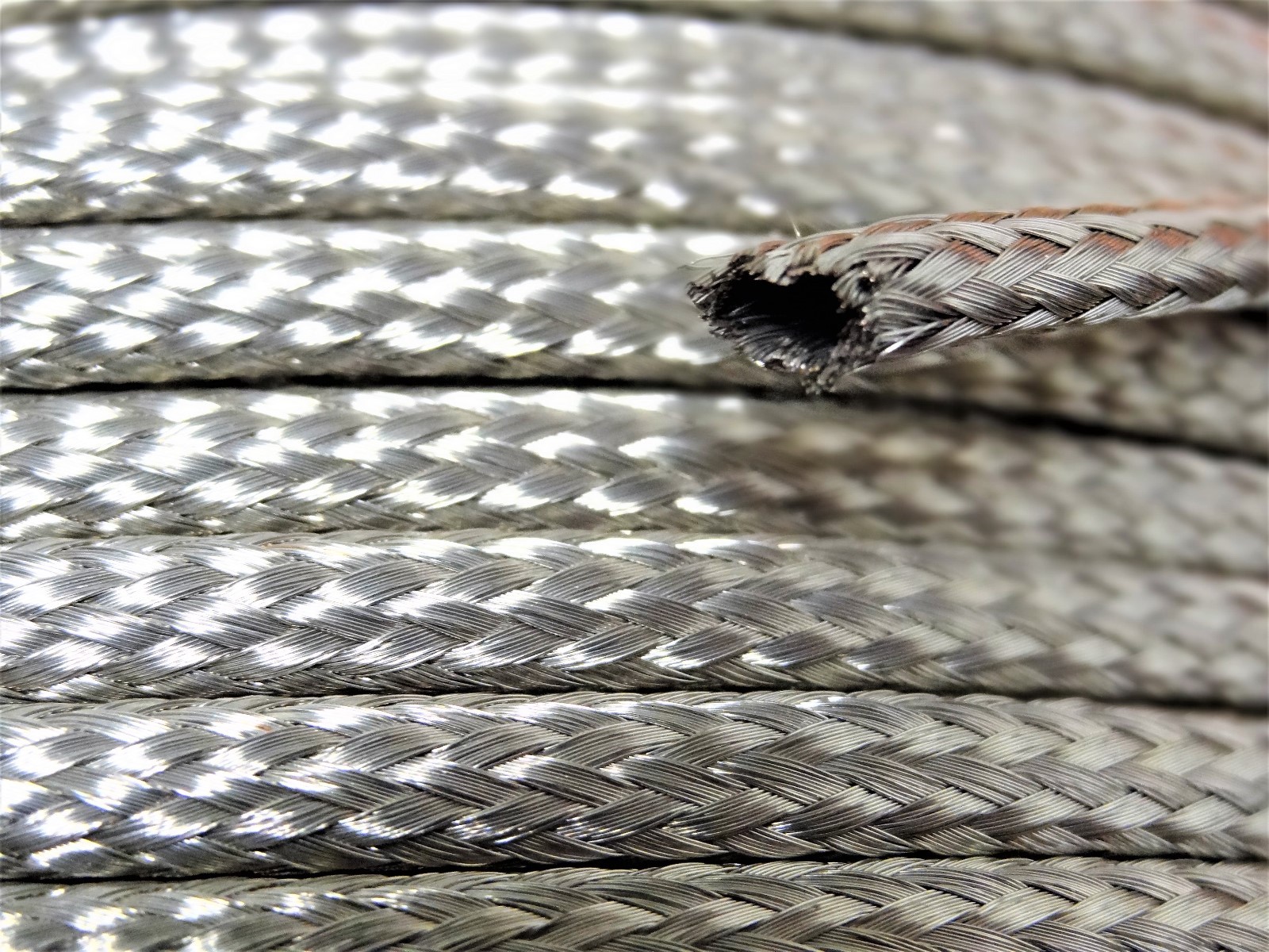 Tubular Braided Shield Tinned Copper Wire 1/4″ Wide Ground Strap USA 100′ FT