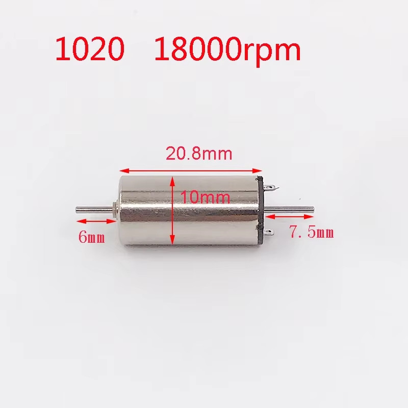 1PC 816 1020 1215 1524 1725 Dual Shaft Coreless Motor DC 6V 9V 12V Strong Magnet