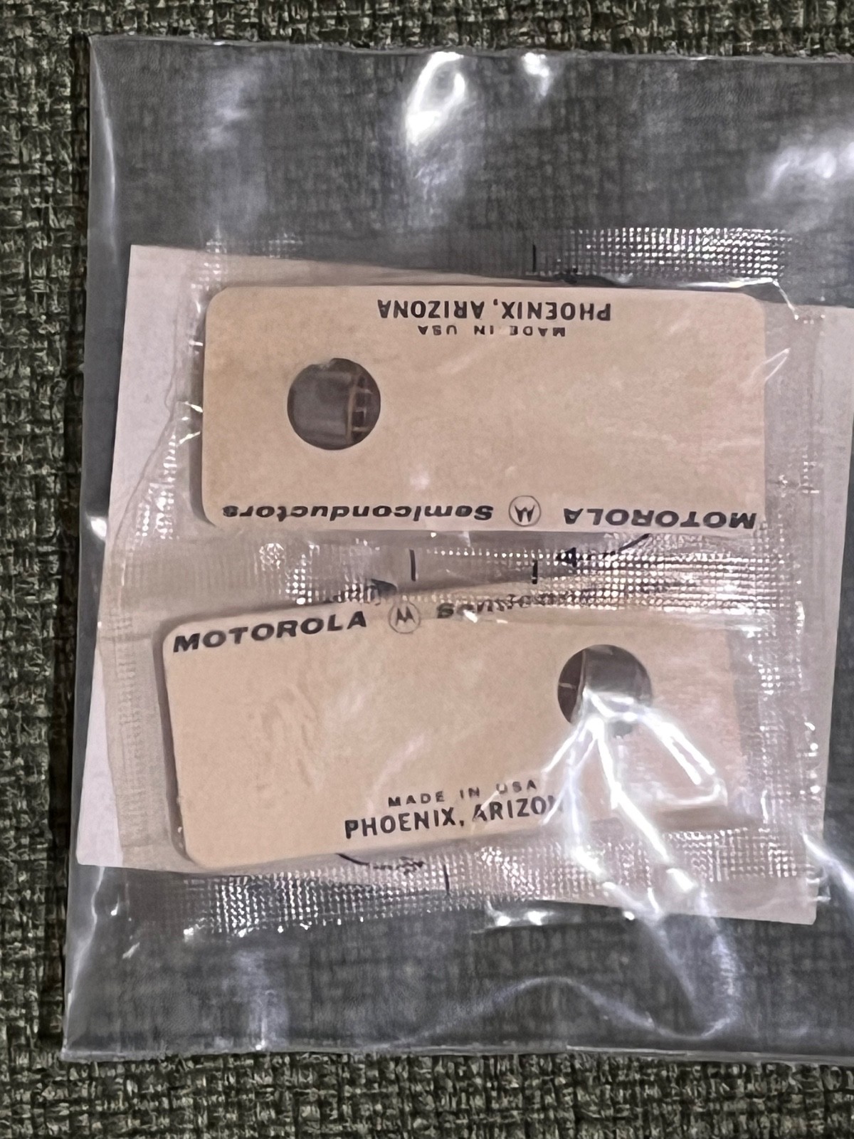 One Pair 2N502A PNP GERMANIUM TRANSISTOR BY MOTOROLA – NOS – In original packet
