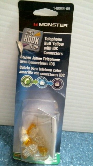 Monster Telephone Butt Yellow With IDC Connectors 10 PCS (140086-00) FS