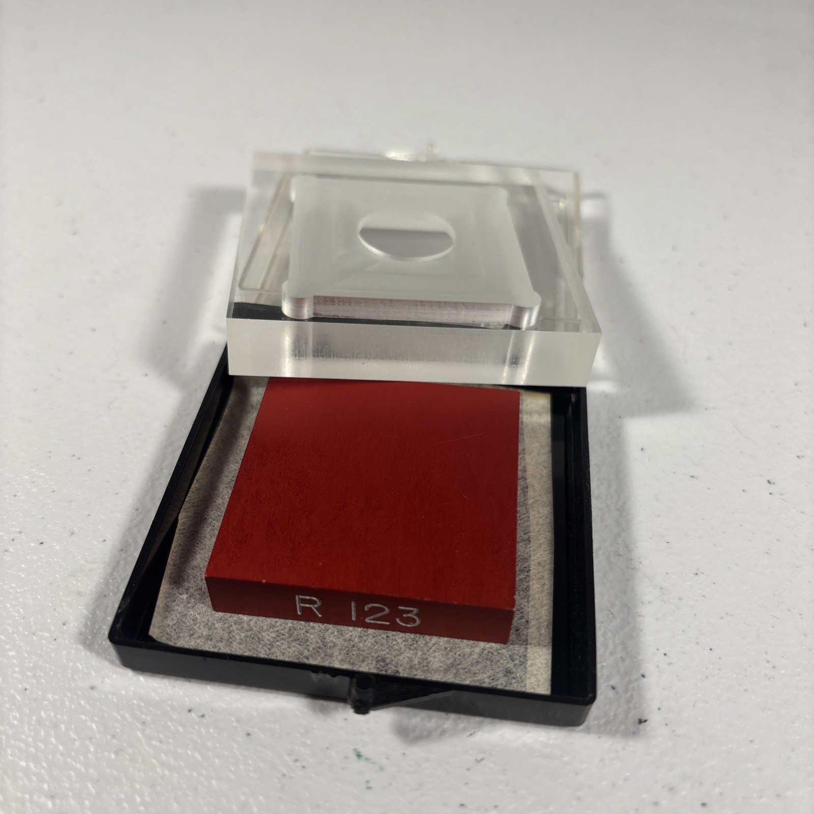 NBS Standard Reference Material 1860 Aluminum Block R123 Red Conductivity Eddy