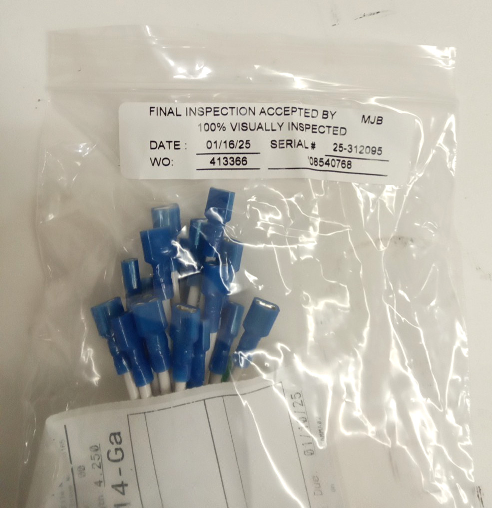 Heritage Wire Harness 08540768 White 600-1000V 14AWG 14-GA 4.25″ Long 20pk