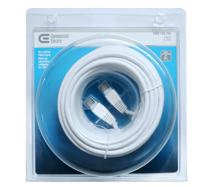 Tech Hi-Speed Cat 5e cable Patch Cord 25ft-Commercial-Computer- New in Package