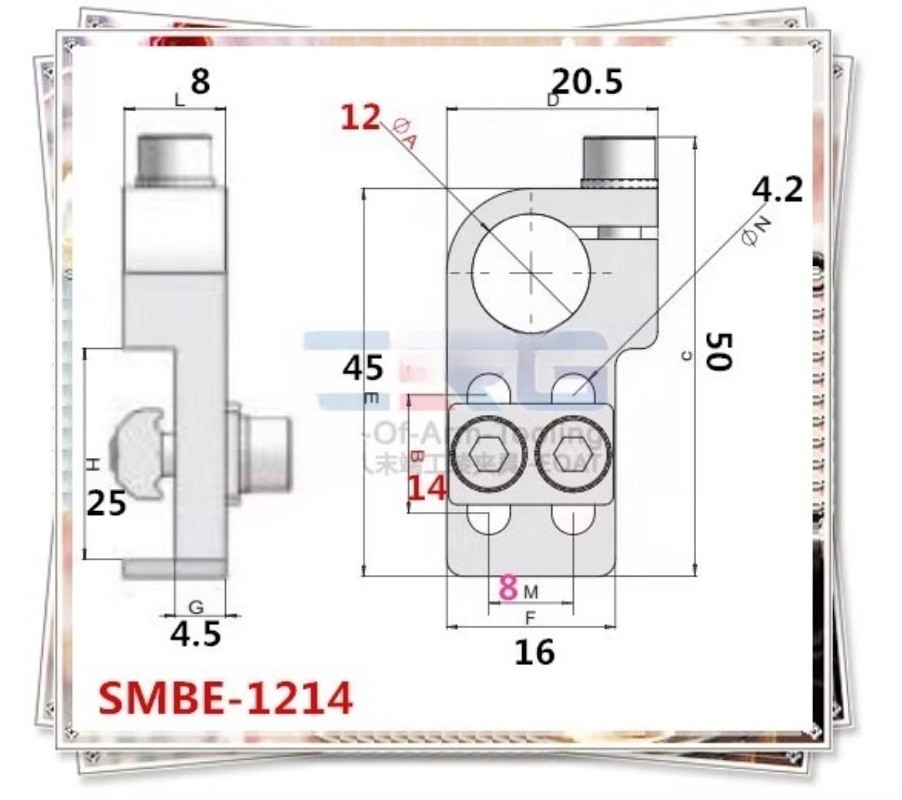 1PCS NEW FIT FOR SMBE-1214T T Yes with nut fixture cylinder connection fixation