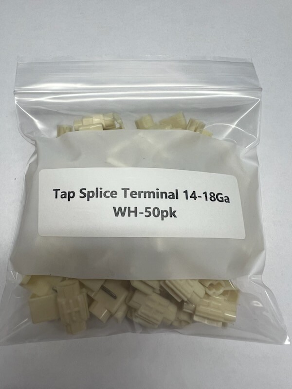 White Tap Splice Terminal Connector 18-14Ga 50pk