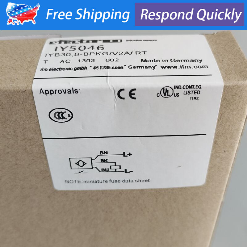 For IFM IY5046 Proximity Sensor Switch IYB30,8-BPKG/V2A 100mA 0.8mm 10-36VDC