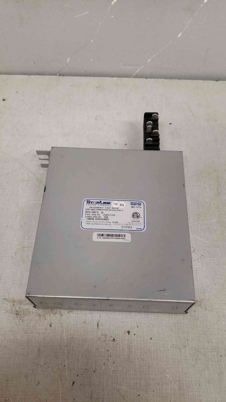 Starline 30A 208Y/120 Busway Tap Box CBM225GE28-(2)L630-4 (SKU: 108168)