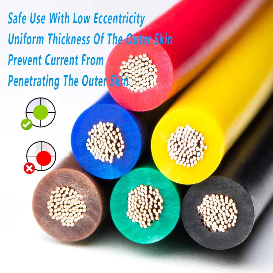 Any length Electronic Flexible tinned copper wire Cable 0.3mm²-6mm² multicolor