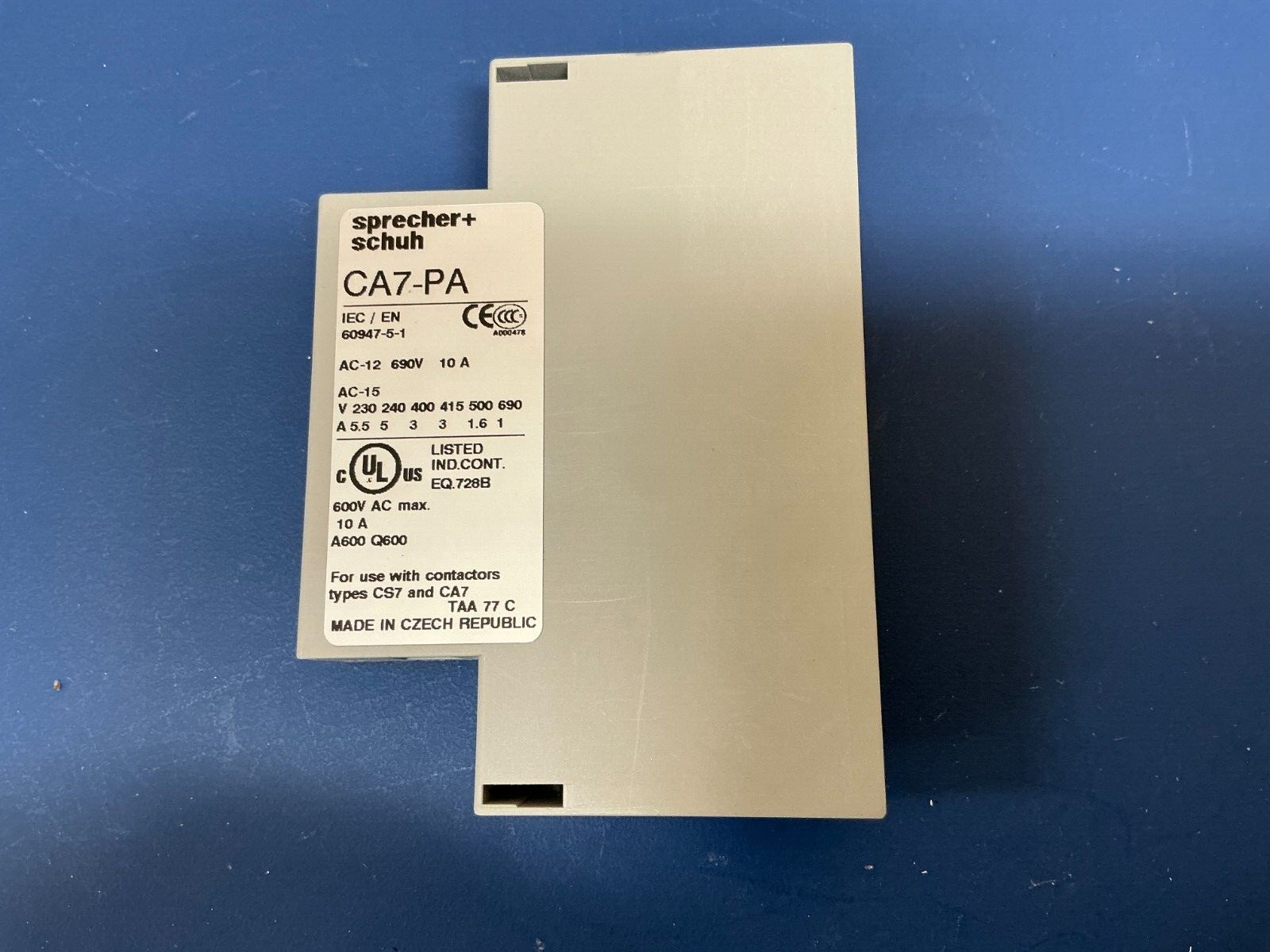 *FREE SHIPPING* Sprecher + Schuh Contact Block CA7-PA-01 / CA7PA01