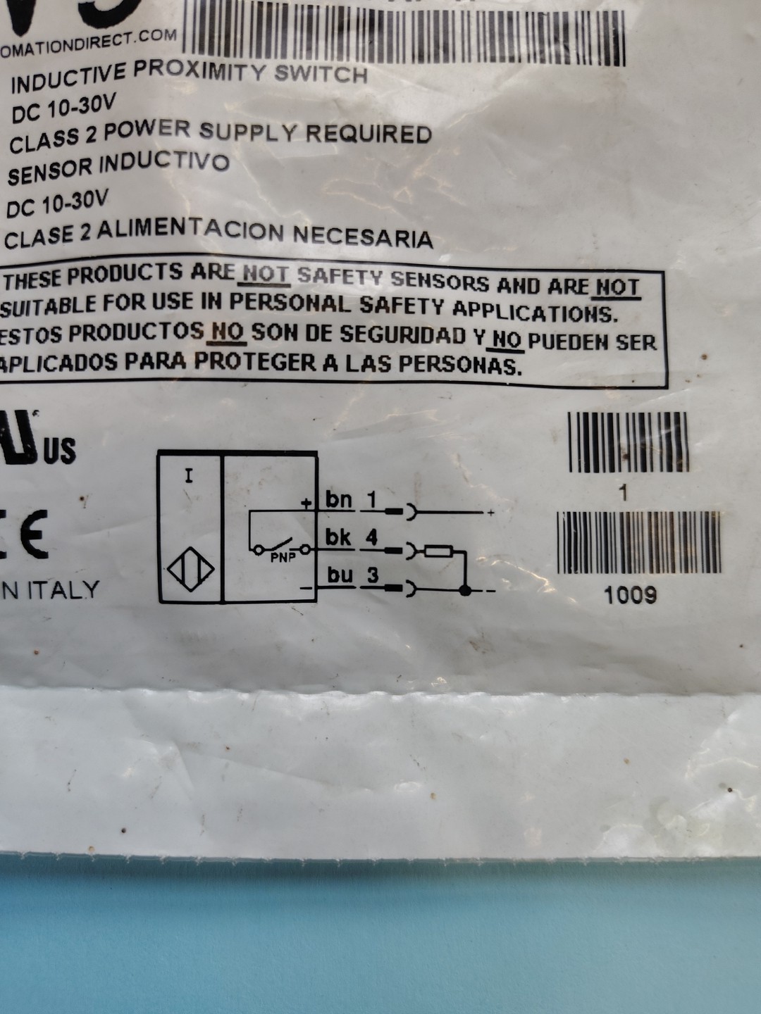 AUTOMATION DIRECT AE1-AP-1F INDUCTIVE PROXIMITY SWITCH AUTOMATIONDIRECT 🆕 ITALY