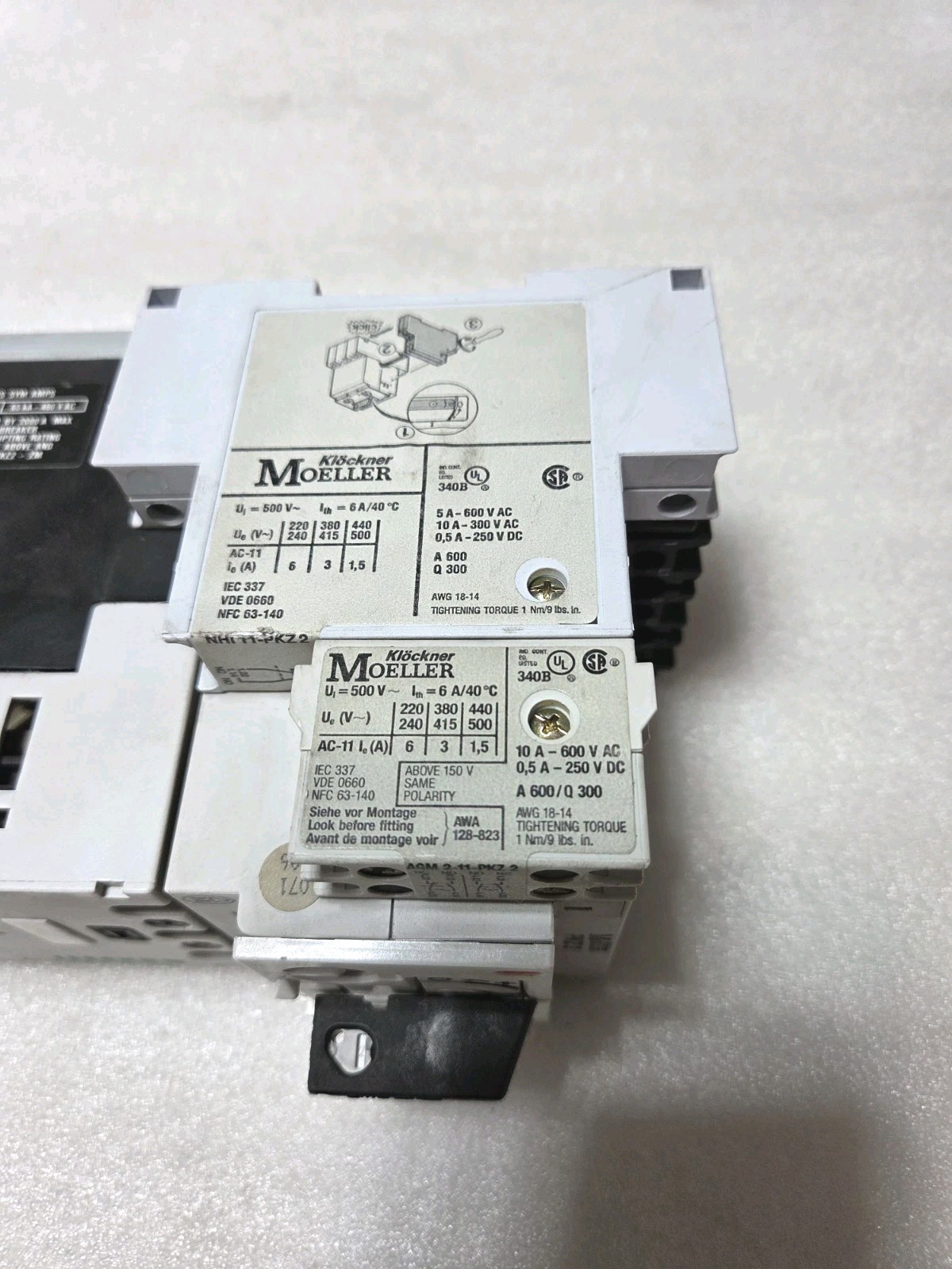 Klockner Moeller S-PKZ2, ZM-1,6-PKZ2,PKZ2 Combination Starter Self-Protected