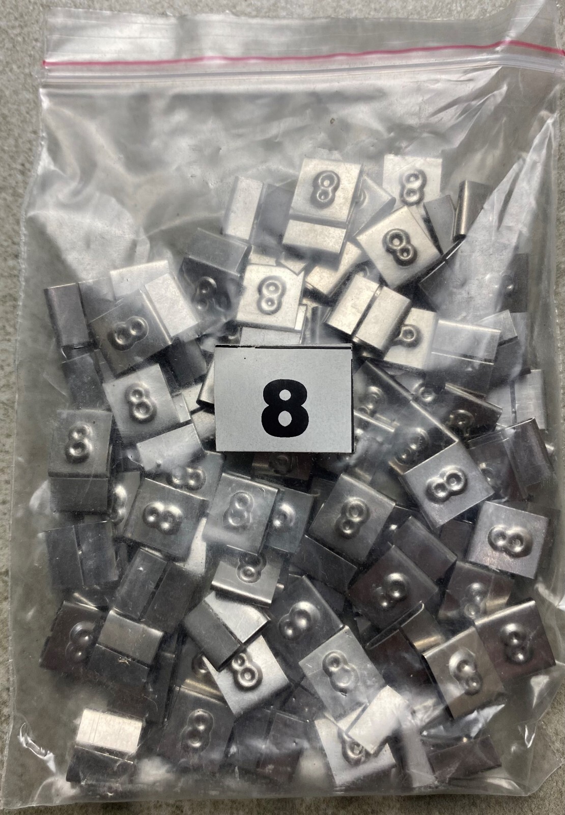 HAYATA ID-8, Stainless Steel Cable Marker 316SS, Symbol “8” , 100 Pc’s Pkt