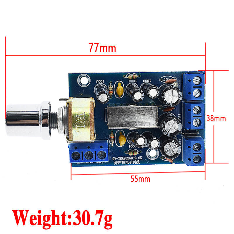 TEA2025B Audio Amplifier Board Dual Stereo For PC Speaker 3W+3W 5V 9V 12V CAR