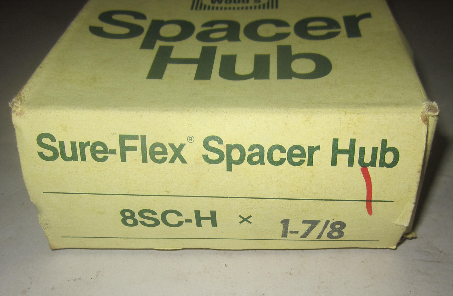 Woods Size 8, 1-7/8″ Bore Spacer Hub, Model 8SC-H x 1-7/8, New