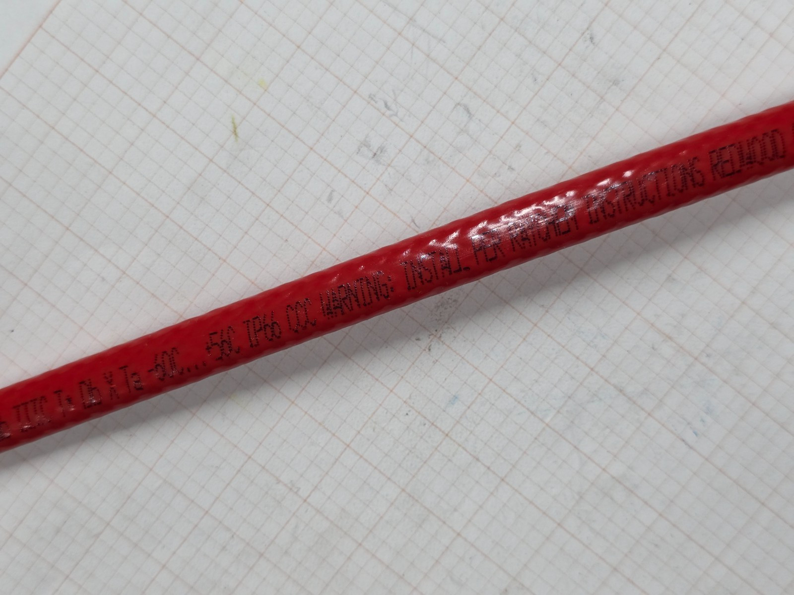 Raychem 20XTVR1-CT High Temp Self-Regulating Heat Cable 20W/Ft 100-130V /1ft