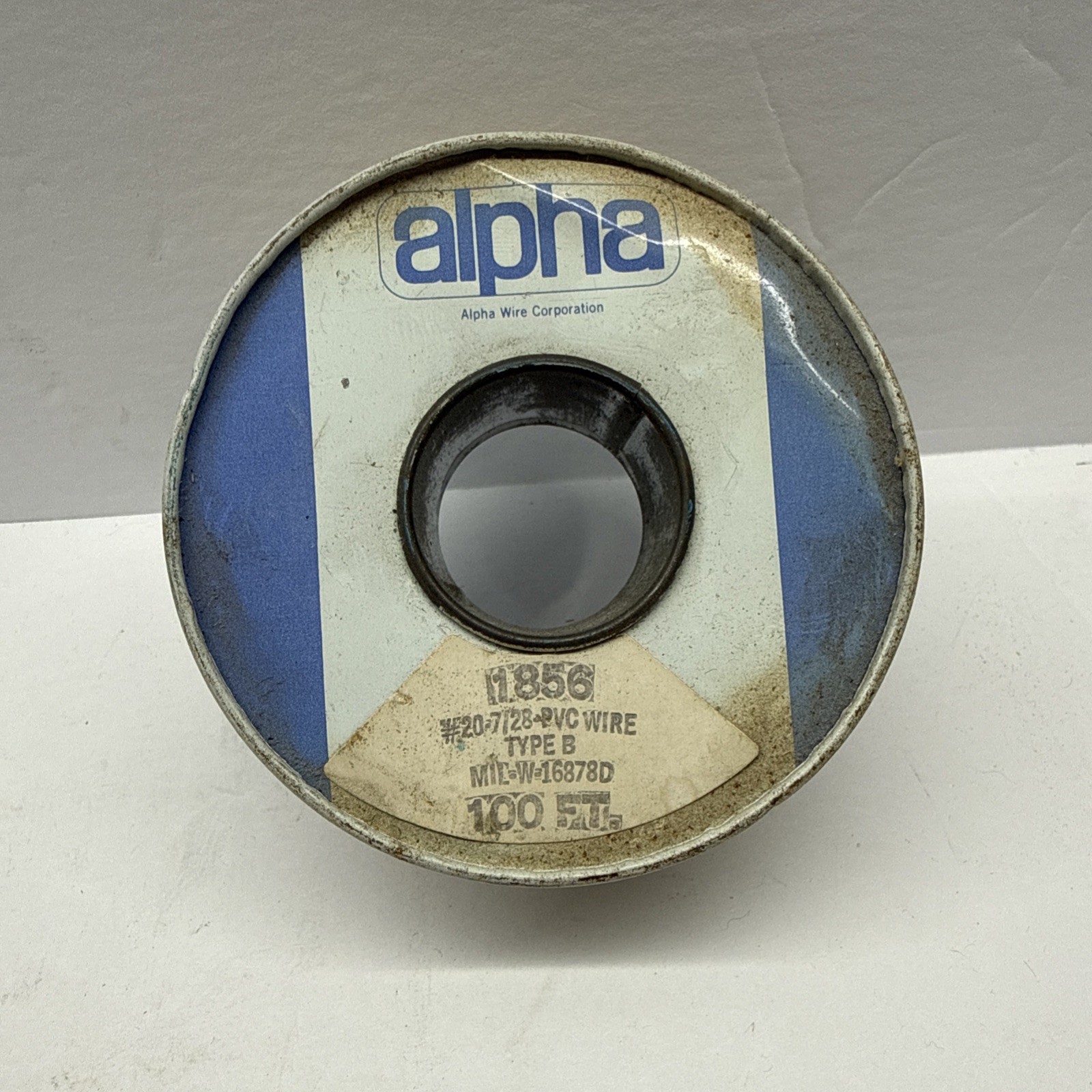 Alpha 1856 20 AWG 100 feet Yellow White 7/28 Hook Up Wire