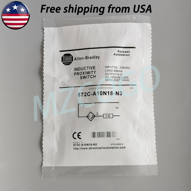 Fr Allen-Bradley 872C-A10N18-N3 20-250VAC 4Pin Inductive Proximity Sensor Switch