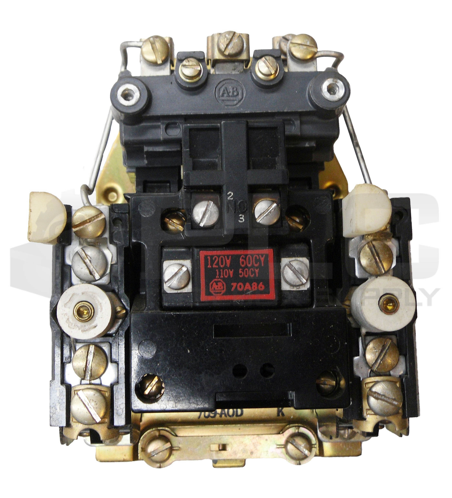 ALLEN BRADLEY 709-AOD /K MOTOR STARTER W/ 70A86 COIL 110-120V 50/60HZ