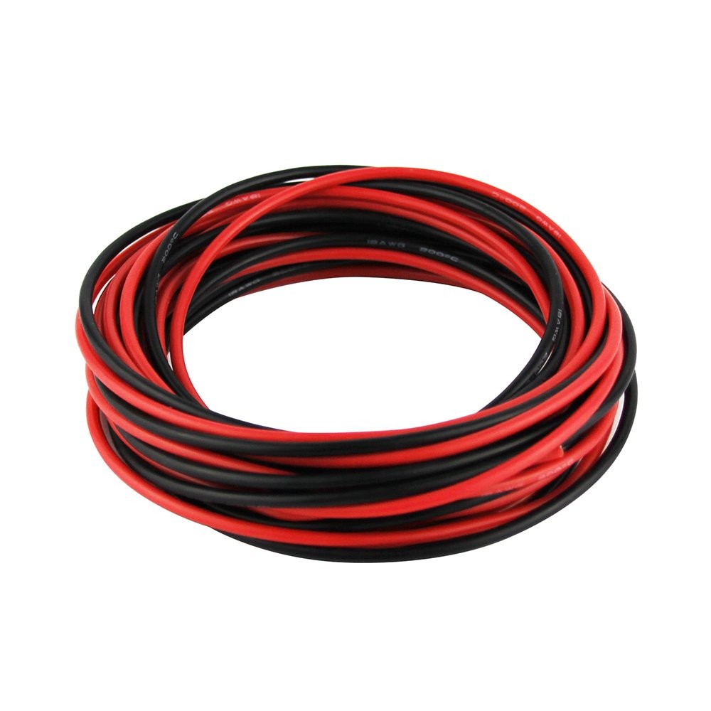 18 Gauge Silicone Wire 20 Feet 10 ft Black and 10 ft Red Soft and Flexible …