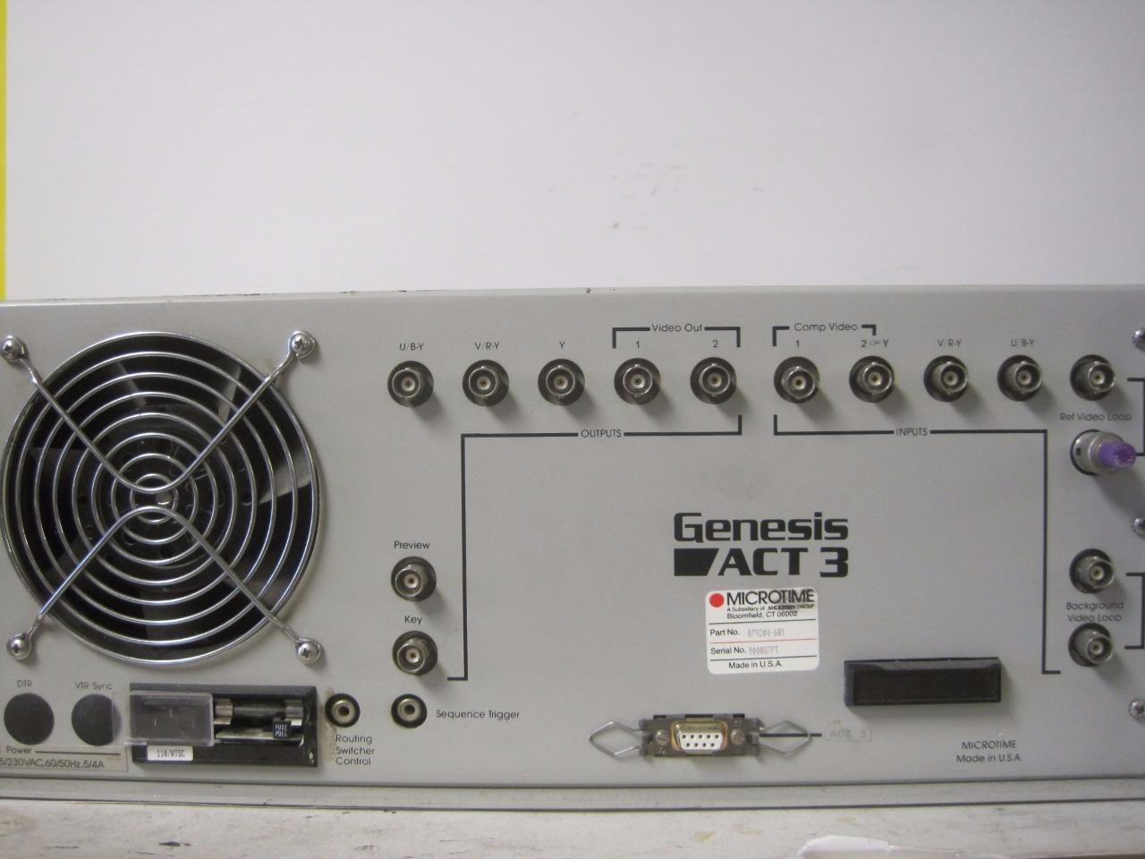 MICROTIME GENESIS ACT 3 RACK MOUNT RARE EDITING PRODUCTION EQUIPMENT