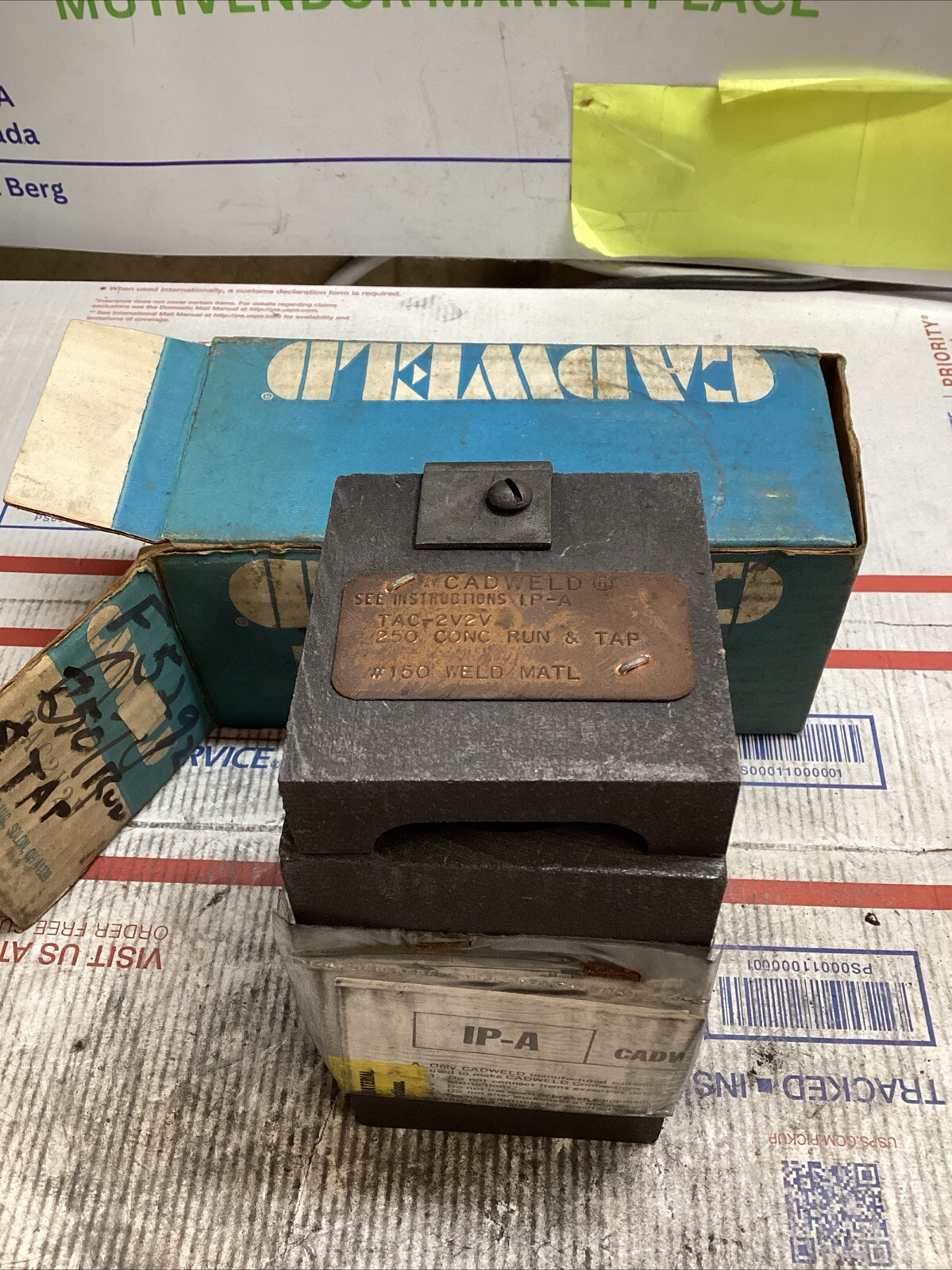 ERICO CADWELD XAC-2V2V MOLD 250 CONC RUN & TAP #150 CART ED4U 3295
