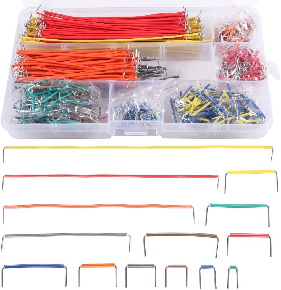 840 Piece Breadboard Jumper Wire Kit 14 Lengths for Prototyping Electronics