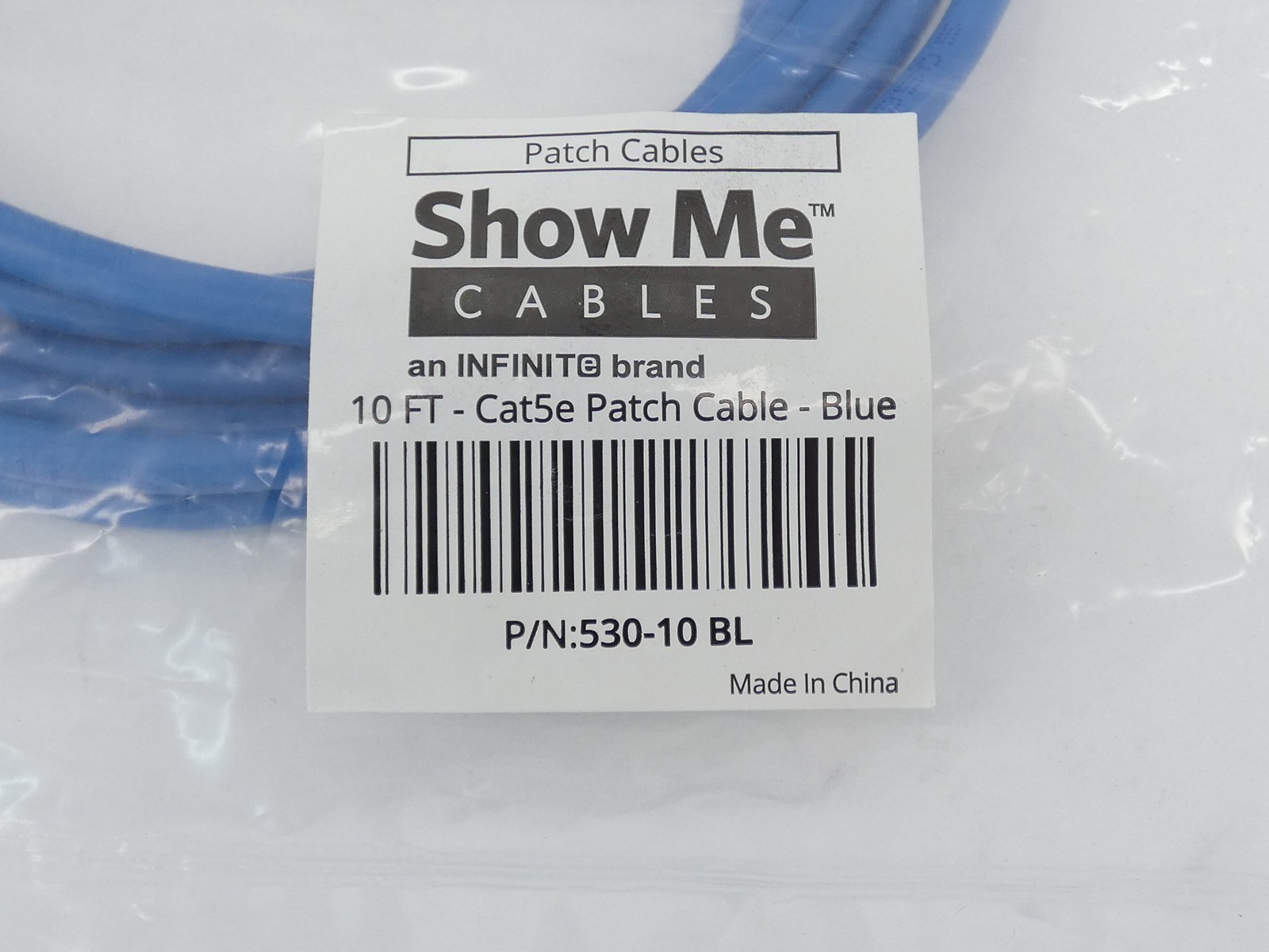 Show Me Cables 530-10 BL Cat5e Blue Patch Cable 10′ – NEW Surplus!