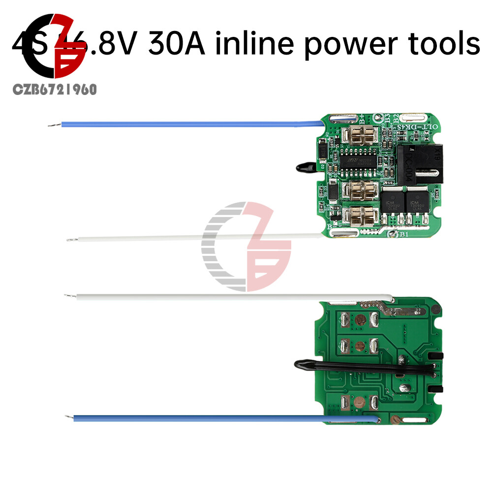4S 16.8V 30A 18650 Li-ion Battery Protection Board BMS Dual MOS for Power Tool