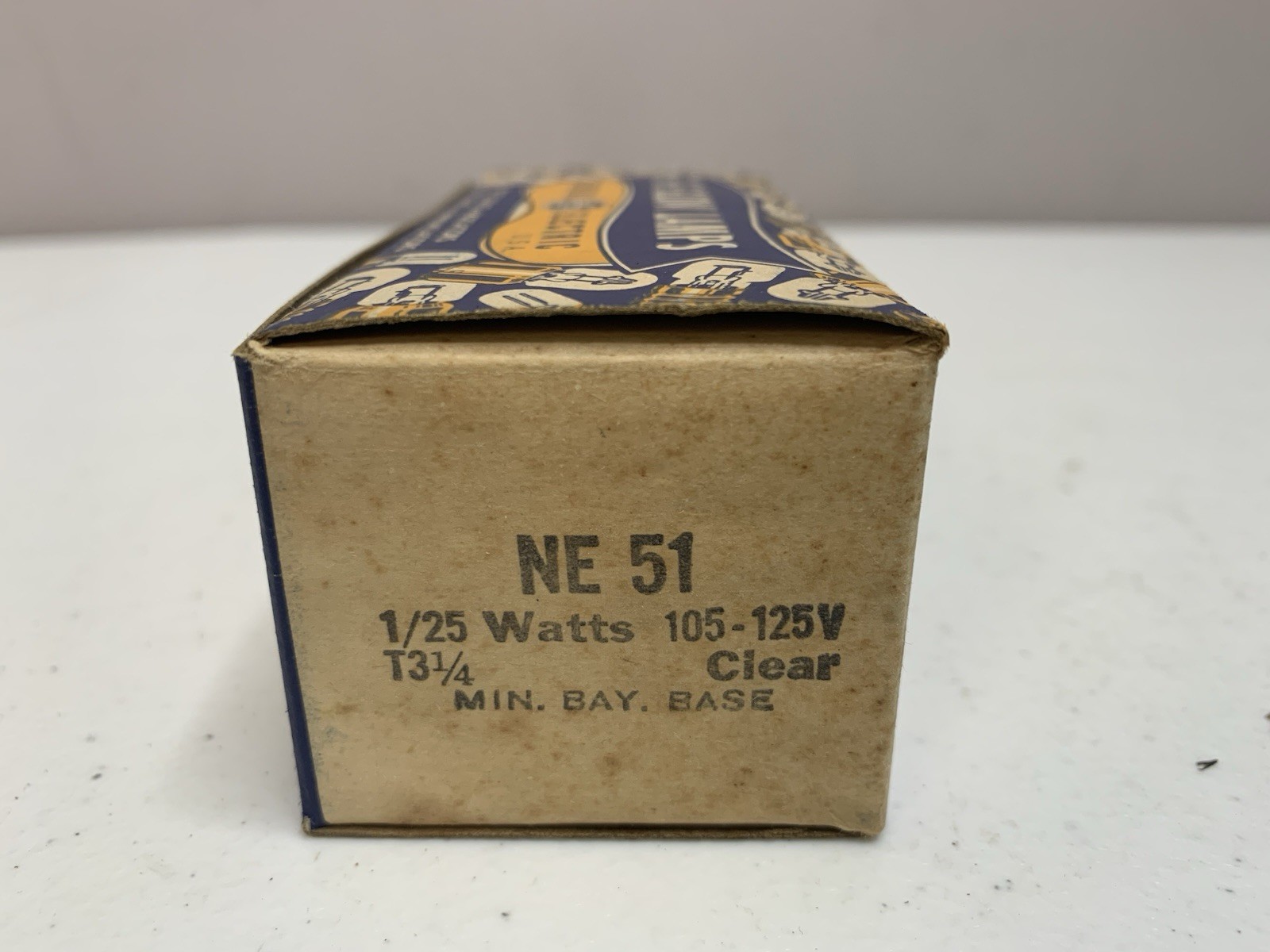 Vintage Box of 10 NOS GE NE-51 Glow Lamps General Electric Bulbs