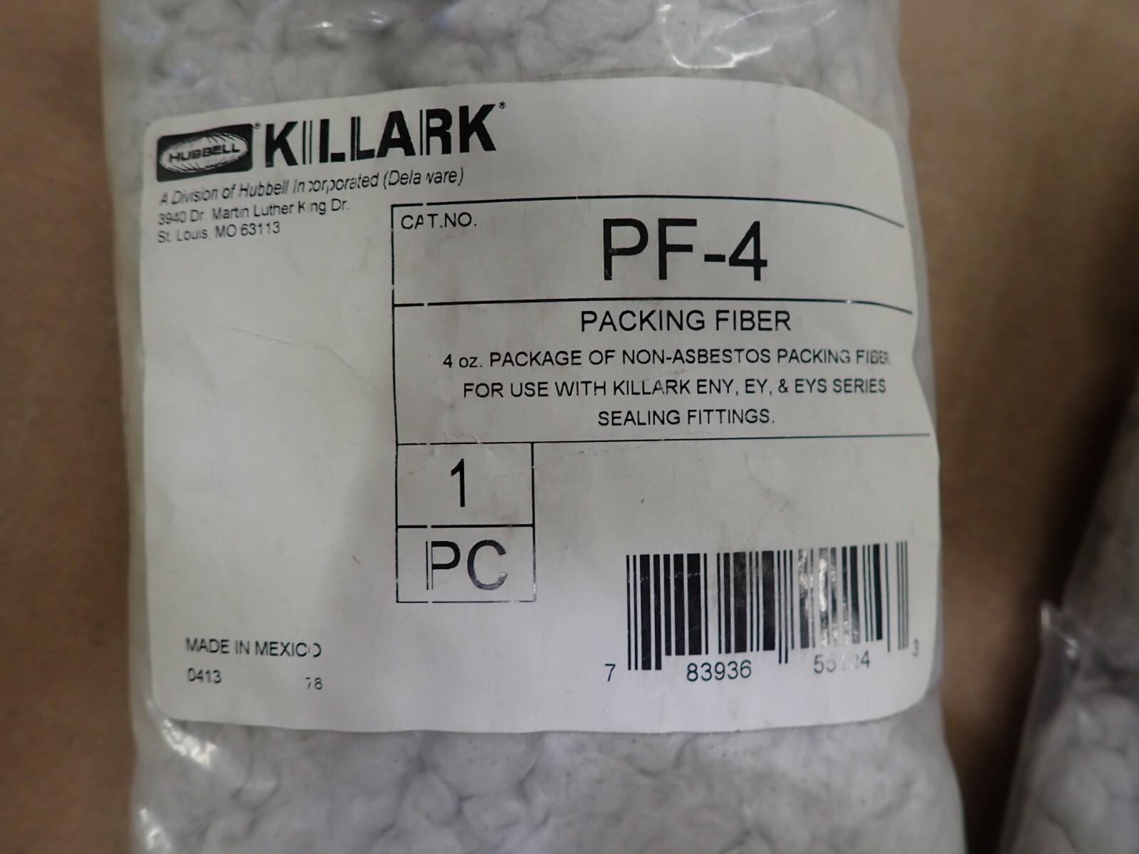 (LOT of 3 Bags) Killark GRC Packing Fiber PF-4