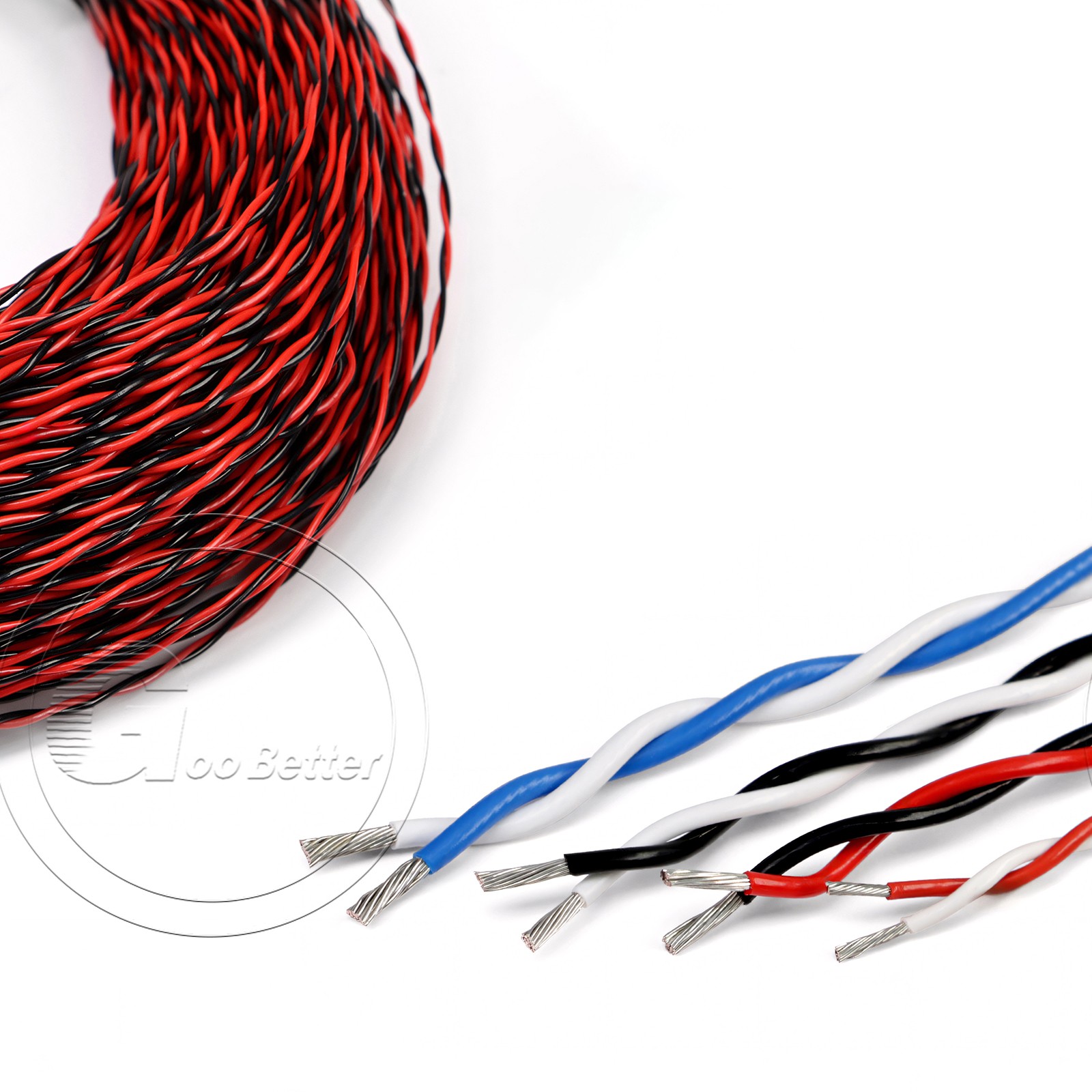 0.12-2.5mm² Wire Twisted Pairs 1-100 Metres Long PTFE hi-temp wire twisted pair