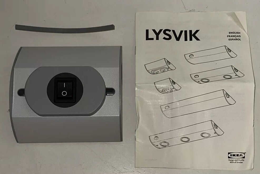 IKEA Lysvik Power Switch + Instruction Manual K M Hagberg Design Italy New
