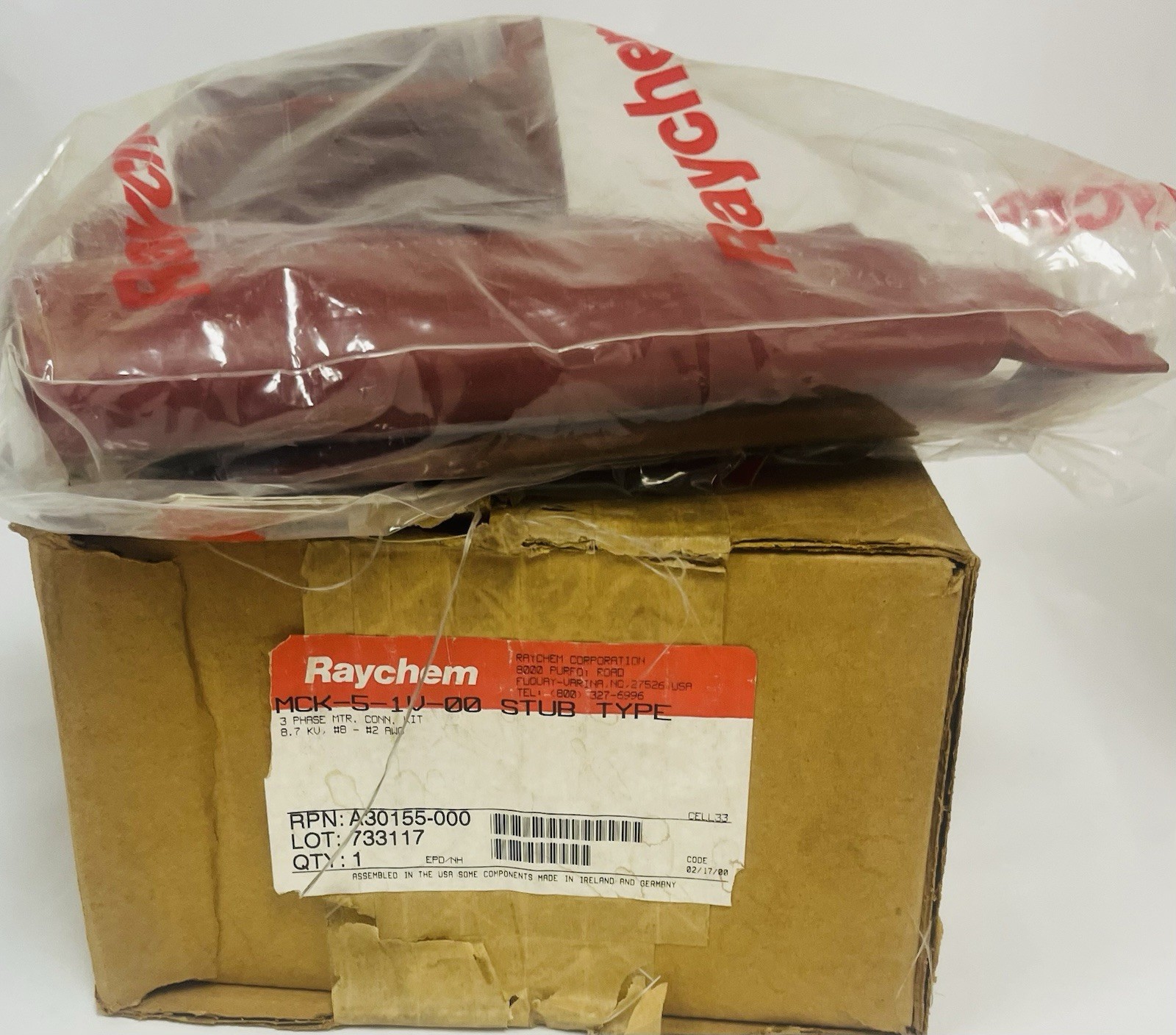 TE CONNECTIVITY RAYCHEM CONNECTIVITY CO. MCK-5-1V MOTOR CONNECTION KIT, ≤ 2 KV