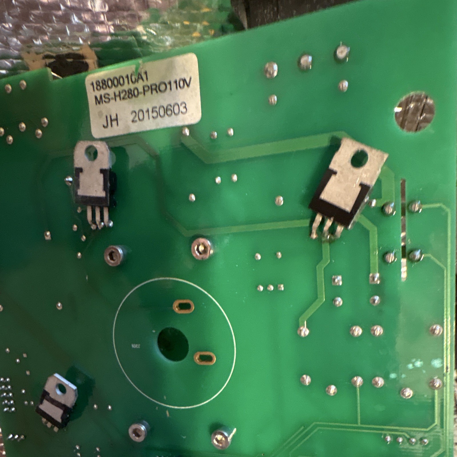 BingZi MS-H280-PRO110V Circuit Board PCB Assembly, MPN 1880001CA1