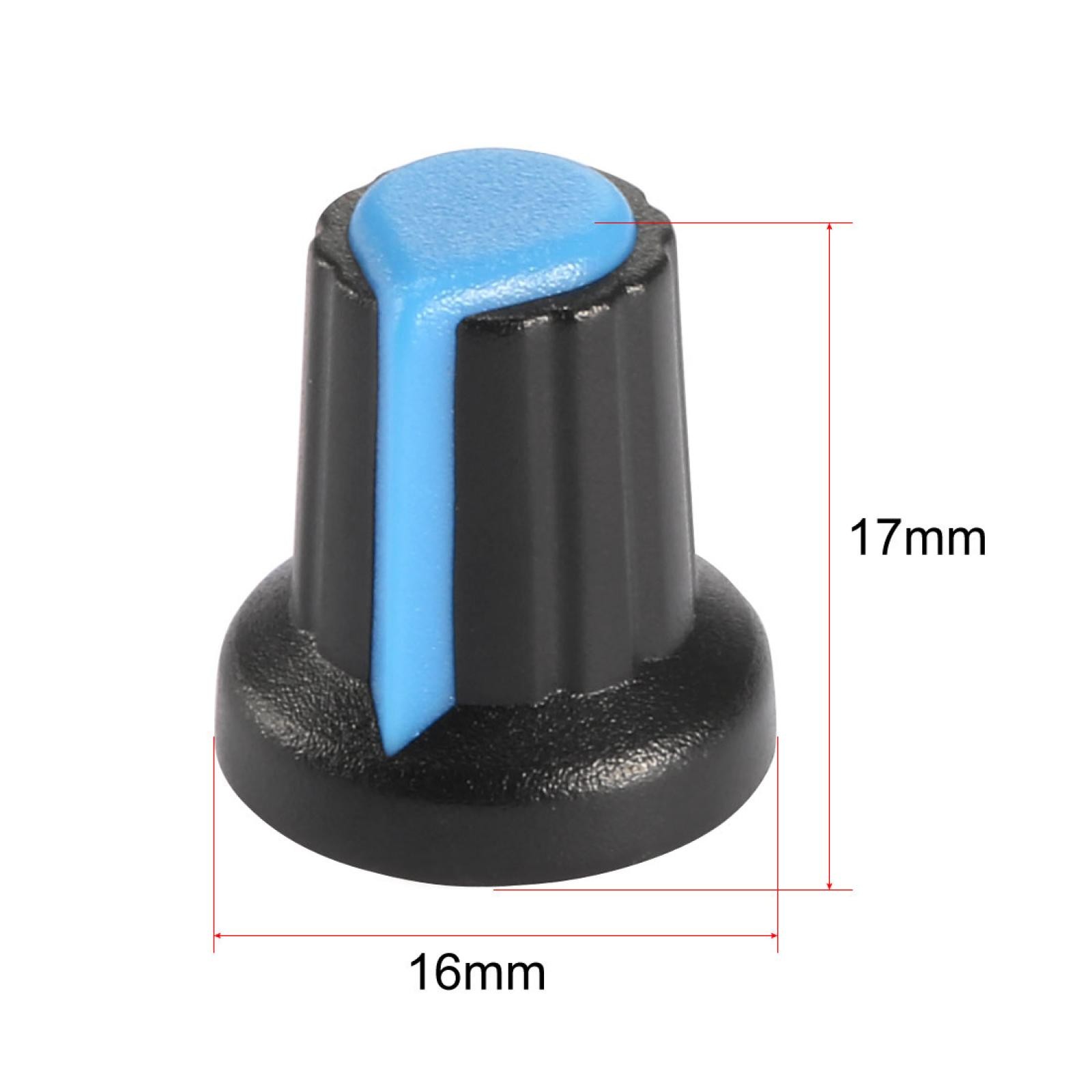 40 Pieces Yellow Red Blue White Potentiometer Rotary Control Knobs Caps 6mm Hole
