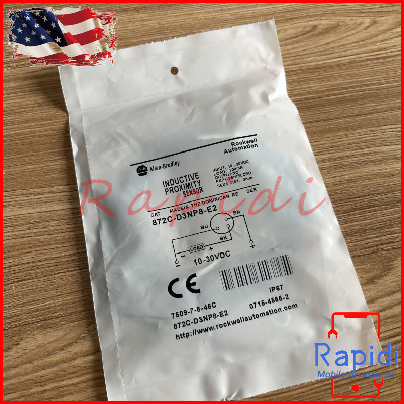 Proximity Sensor Switch 10-30VDC PNP For Allen Bradley 872C-D3NP8-E2 872CD3NP8E2