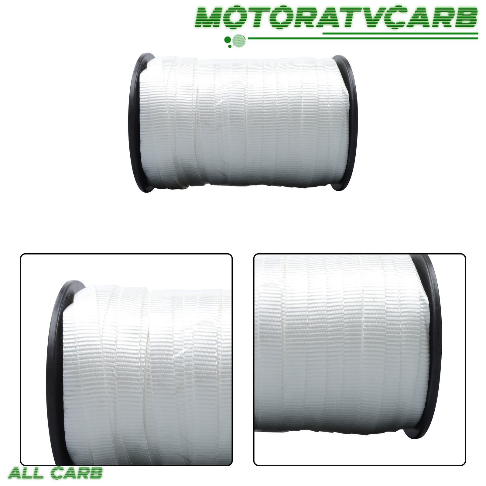 ALL-CARB Polyester Pull Tape Webbing Mule Tape Flat Rope 3/4in × 528 Feet