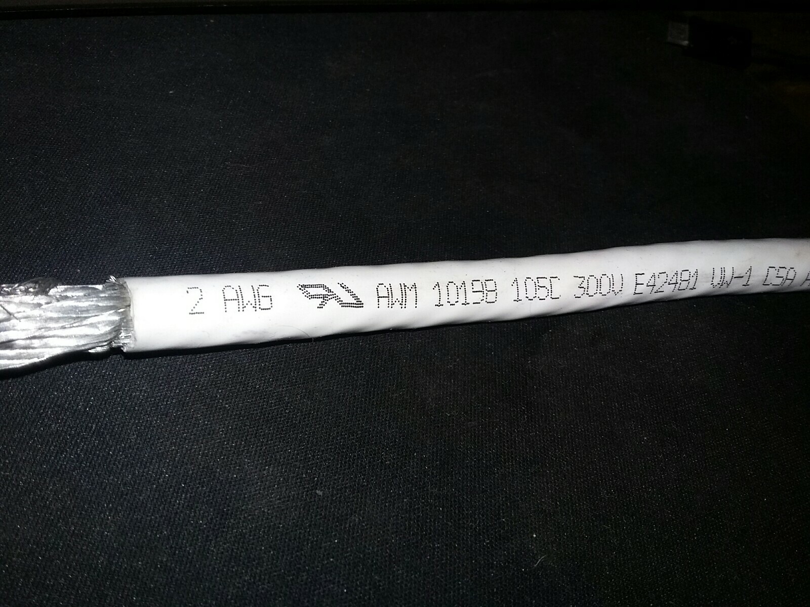 2 AWG UL10198 High Strand Extra Flexible PVC Power Cable Sold by the foot