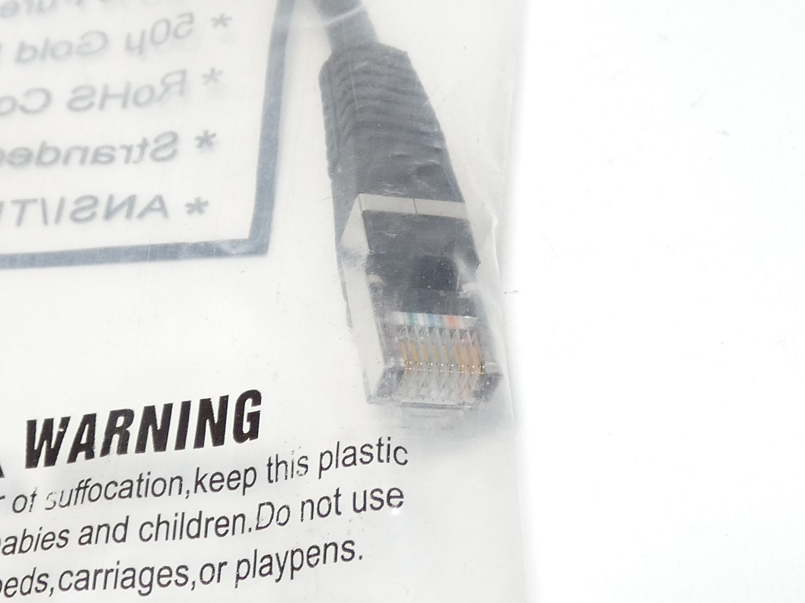 *Lot of 4* Cat.5E Ethernet Patch Cable FTP Booted 350MHz 1Ft – NEW Surplus!